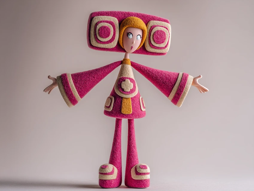 1970s Felt Toys: Midjourney v5.2-v7.0 AI Test - v7.0 - Image 3