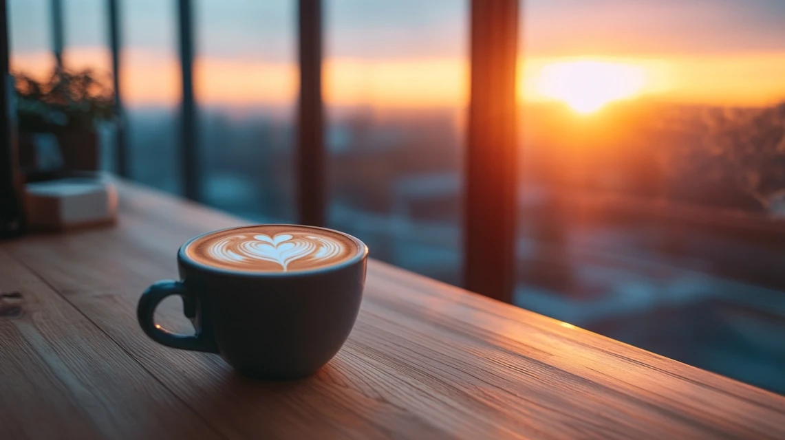 Cozy Sunset Latte Art: Midjourney v7 vs v6 & v5.2 Guide - v6.1 - Image 3