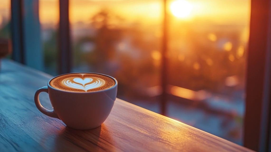 Cozy Sunset Latte Art: Midjourney v7 vs v6 & v5.2 Guide - v6.1 - Image 4