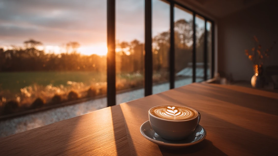 Cozy Sunset Latte Art: Midjourney v7 vs v6 & v5.2 Guide - v7.0 - Image 4