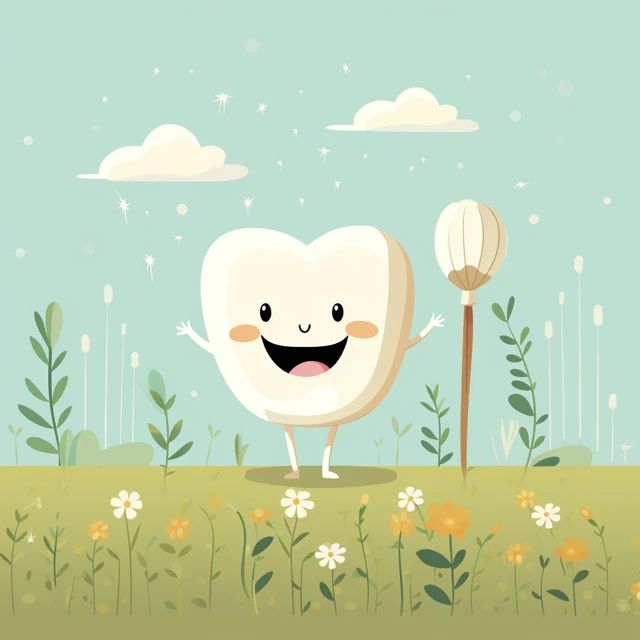 Cute Cartoon Tooth Illustration: MidJourney Version Showdown - v5.2 - Image 2