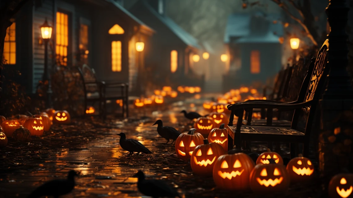 MidJourney Evolution: Halloween Porch Decorations Compared - v5.2 - Image 3