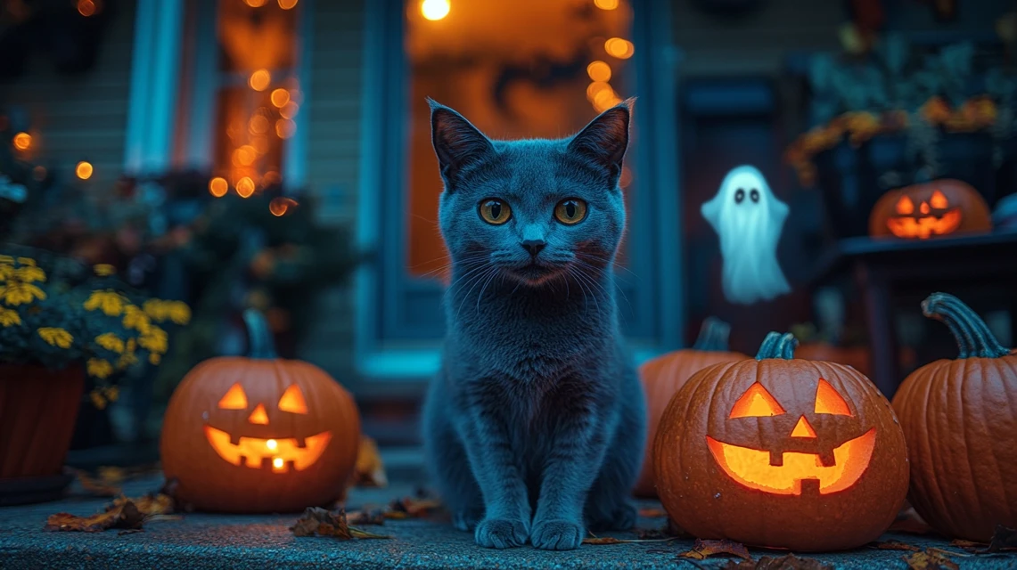 MidJourney Evolution: Halloween Porch Decorations Compared - v6.1 - Image 3