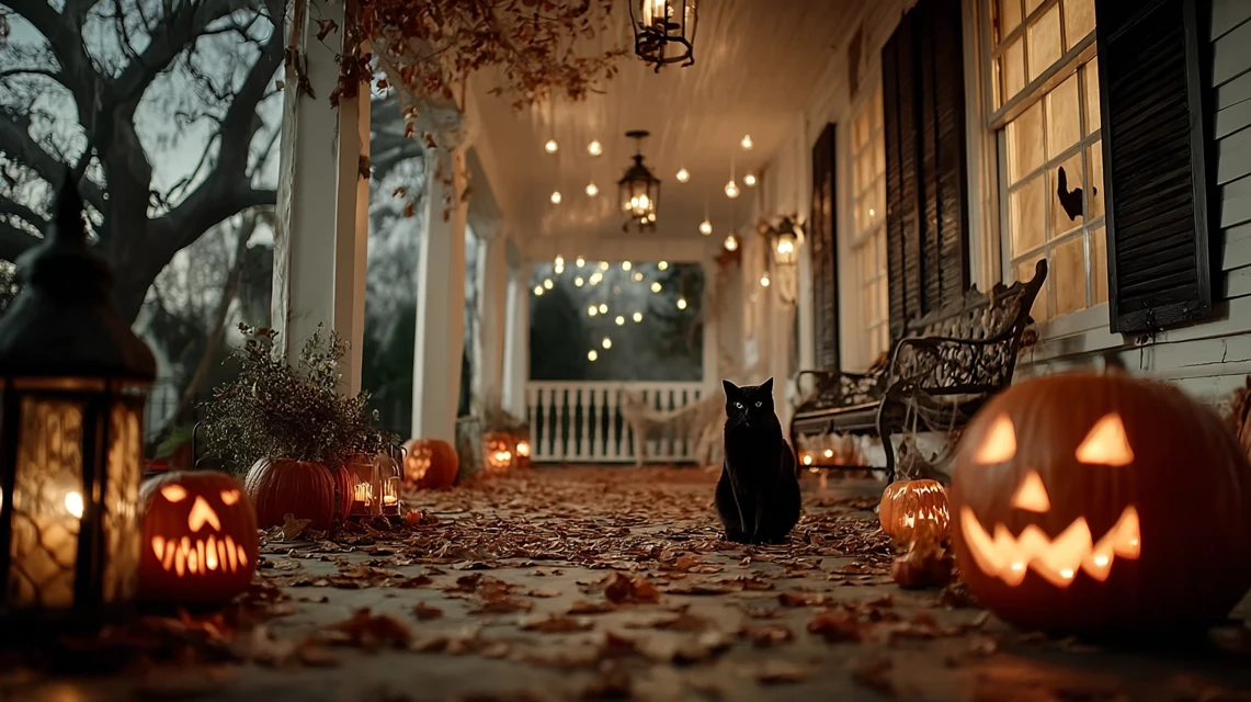 MidJourney Evolution: Halloween Porch Decorations Compared - v7.0 - Image 2