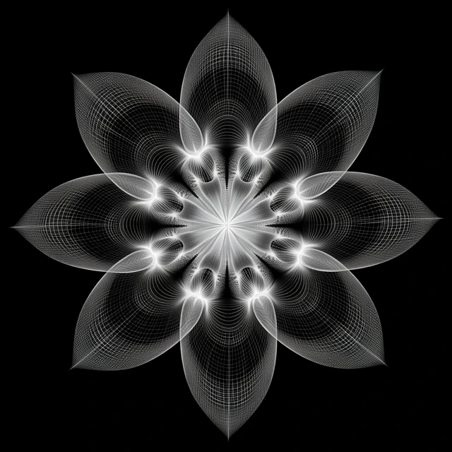 Parametric Flower Generative Art: Midjourney v5.2-v7.0 - v6.1 - Image 3