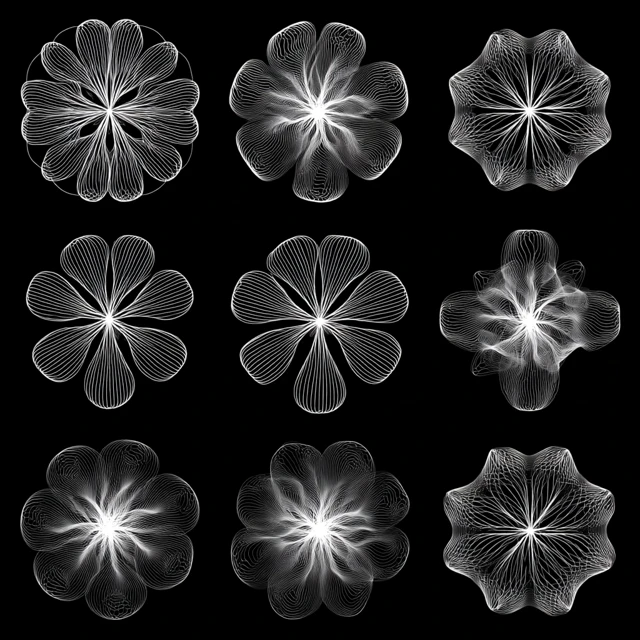 Parametric Flower Generative Art: Midjourney v5.2-v7.0 - v7.0 - Image 2
