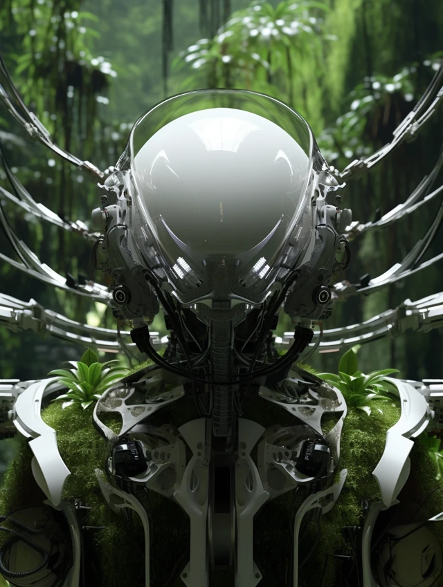 Bionic Plant Helmet Design Evolution: MidJourney v5-v7 - v5.2 - Image 1