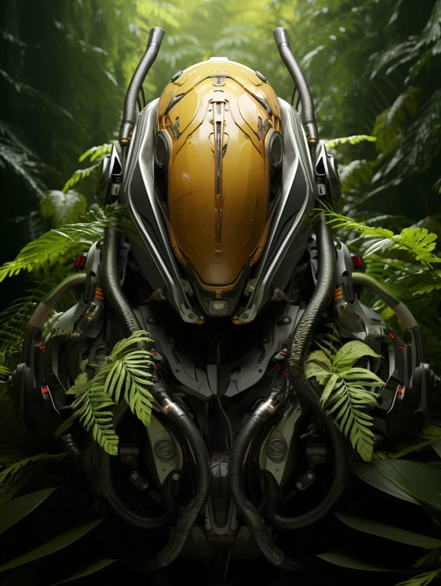 Bionic Plant Helmet Design Evolution: MidJourney v5-v7 - v5.2 - Image 2