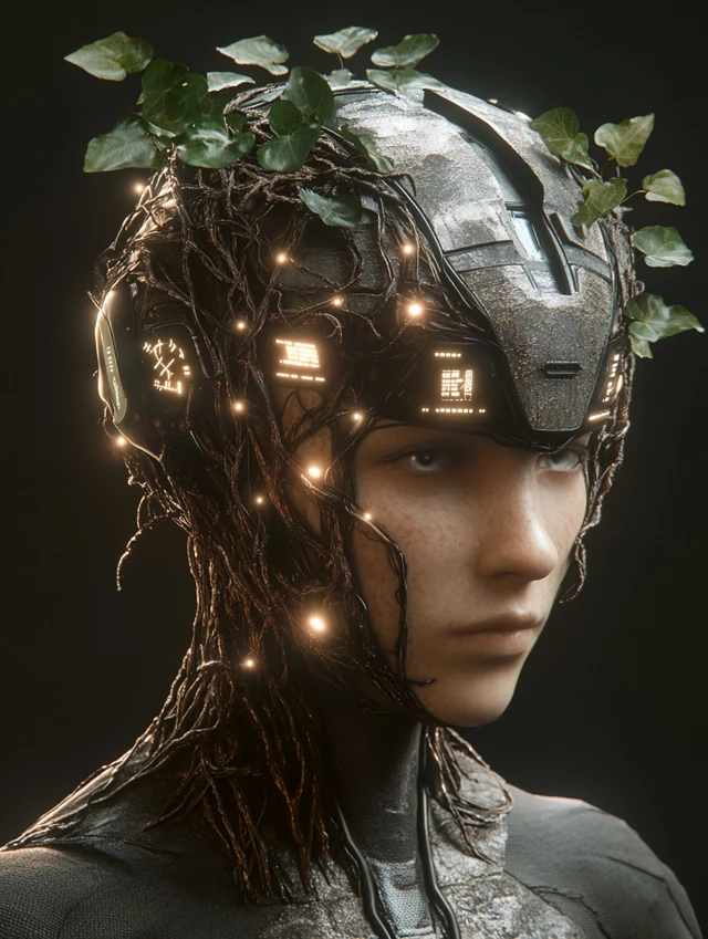 Bionic Plant Helmet Design Evolution: MidJourney v5-v7 - v6.1 - Image 2