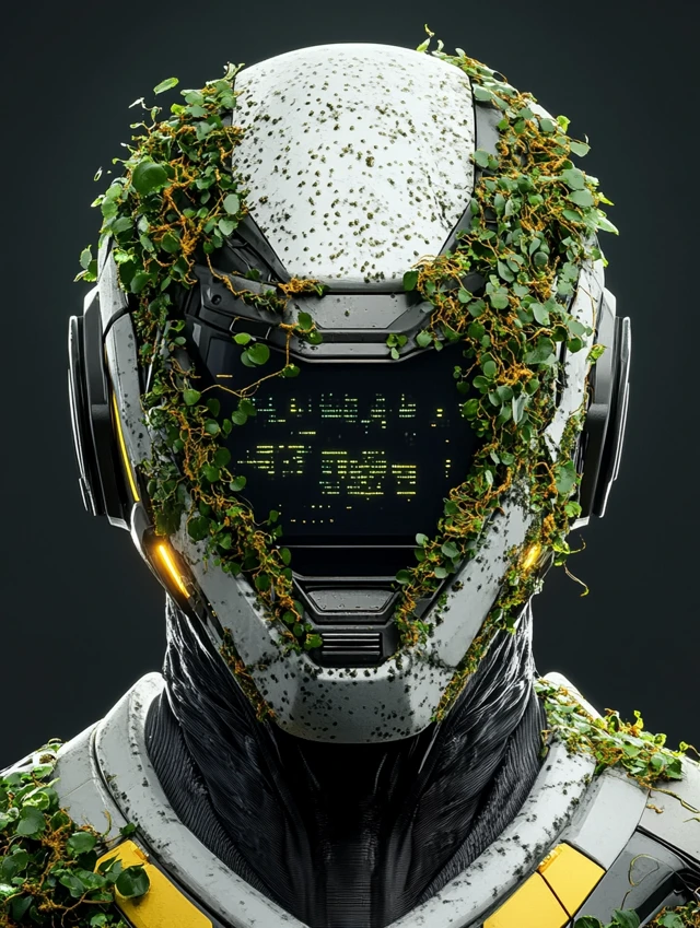 Bionic Plant Helmet Design Evolution: MidJourney v5-v7 - v6.1 - Image 4