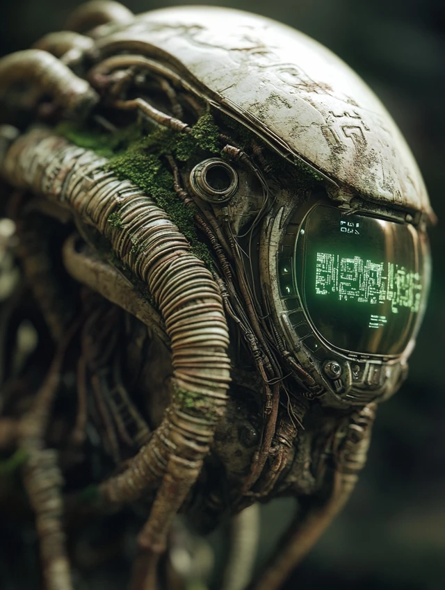 Bionic Plant Helmet Design Evolution: MidJourney v5-v7 - v6.1 - Image 1