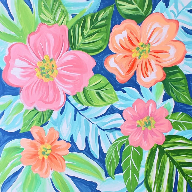 Midjourney: Create Lilly Pulitzer Style AI Floral Art - v6.1 - Image 3