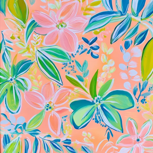 Midjourney: Create Lilly Pulitzer Style AI Floral Art - v6.1 - Image 4