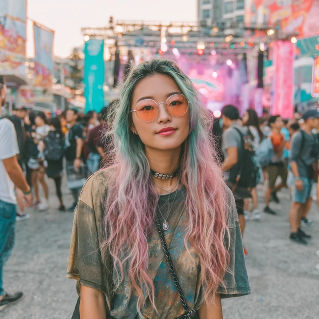 Neon Hair Portraits: Midjourney v5.2, v6.1, v7.0 Compared - v7.0 - Image 3