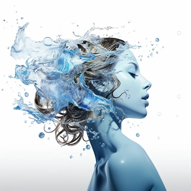 Water and Ice Portrait Art: Midjourney v5.2 to v7.0 Evolution - v5.2 - Image 3