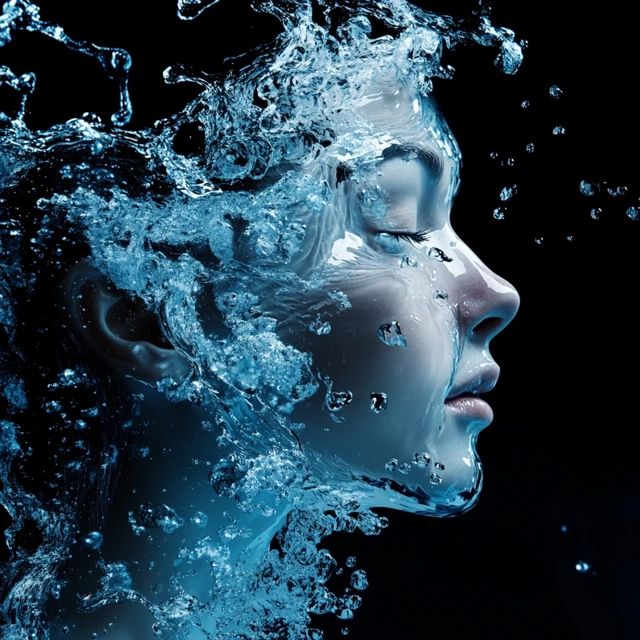 Water and Ice Portrait Art: Midjourney v5.2 to v7.0 Evolution - v6.1 - Image 3