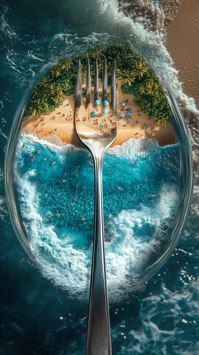Midjourney Beach Utensil Illusions: Evolution Across Versions - v6.1 - Image 2