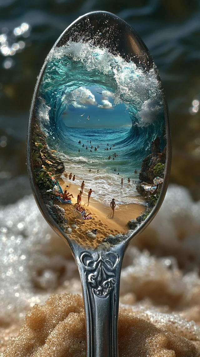 Midjourney Beach Utensil Illusions: Evolution Across Versions - v6.1 - Image 3