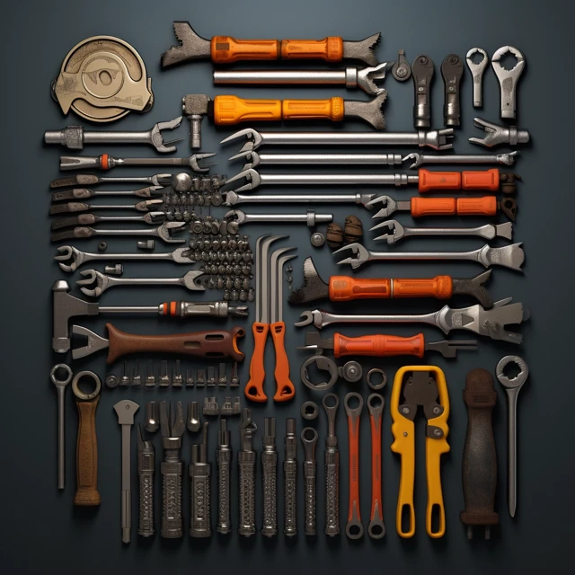 MidJourney: Best Isometric Medieval Tool Grid Renders v5-v7 - v5.2 - Image 2