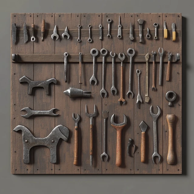 MidJourney: Best Isometric Medieval Tool Grid Renders v5-v7 - v6.1 - Image 4