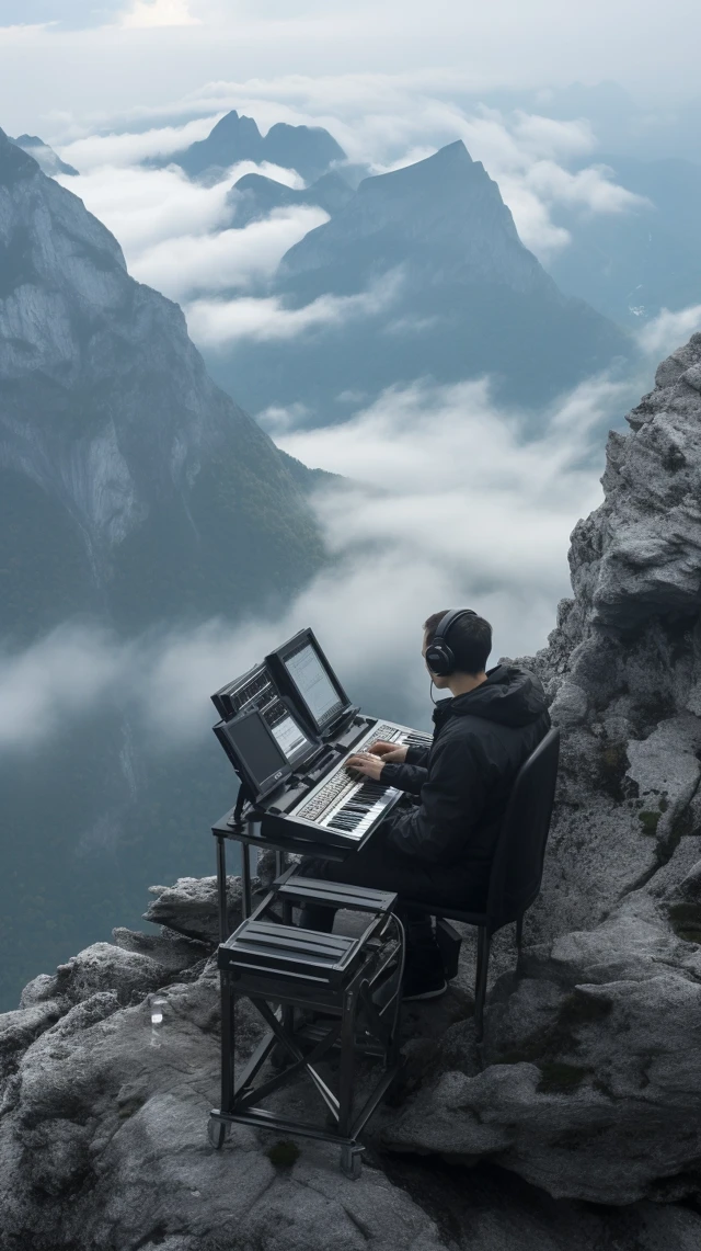 Cyberpunk Mountain Musicians: MidJourney V5-V7 Compared - v5.2 - Image 3