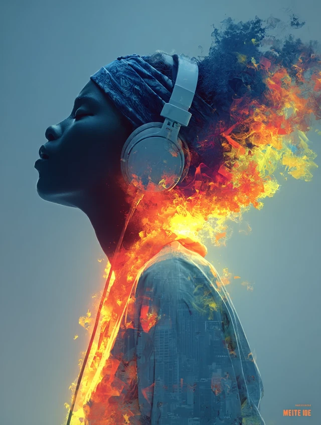 Music Visualization Art: MidJourney v5.2 to v7.0 Comparison - v7.0 - Image 2