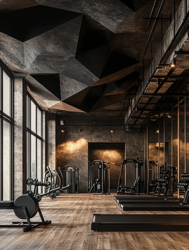 MJ Low-Light Geometric Gym Designs: v5.2-v7.0 Comparison - v6.1 - Image 3