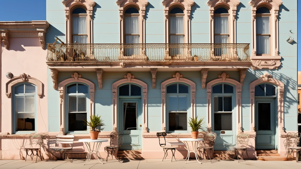 Minimalist Pastel Architecture: Midjourney v5.2-v7 Comparison - v5.2 - Image 3