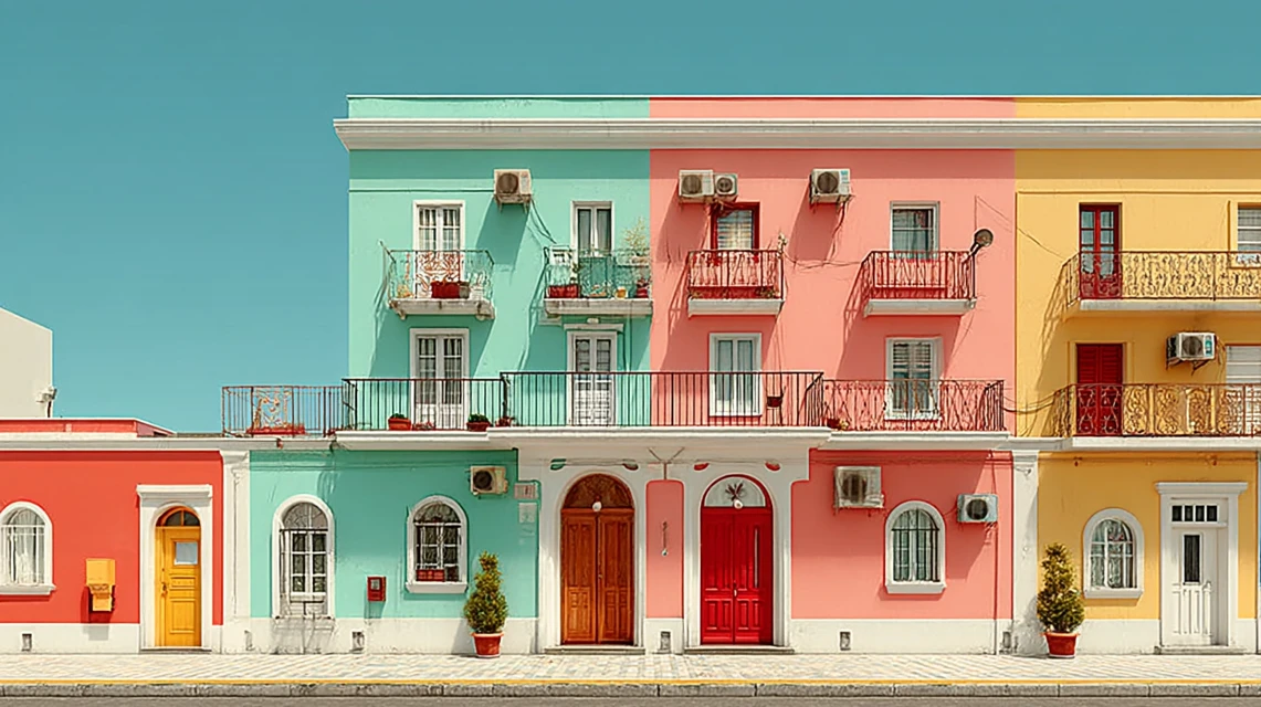 Minimalist Pastel Architecture: Midjourney v5.2-v7 Comparison - v7.0 - Image 3