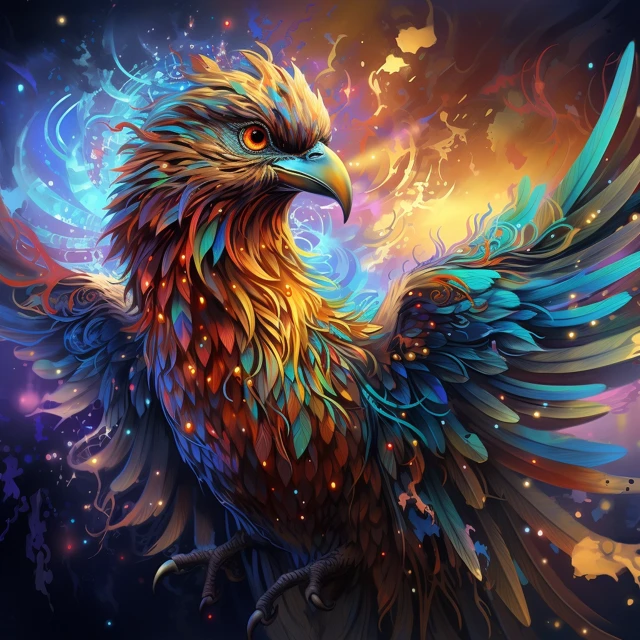 Ultimate 80s Retro Phoenix Art: Midjourney v5.2 vs v6.1 vs v7.0 - v5.2 - Image 2