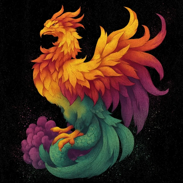 Ultimate 80s Retro Phoenix Art: Midjourney v5.2 vs v6.1 vs v7.0 - v7.0 - Image 2