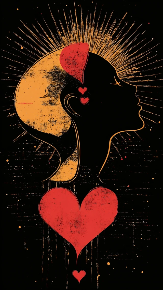 Bauhaus Heart Vector Design: MidJourney Version Comparison - v6.1 - Image 2