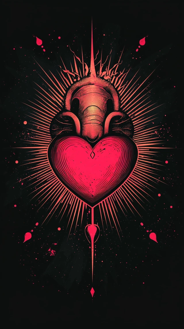 Bauhaus Heart Vector Design: MidJourney Version Comparison - v6.1 - Image 4