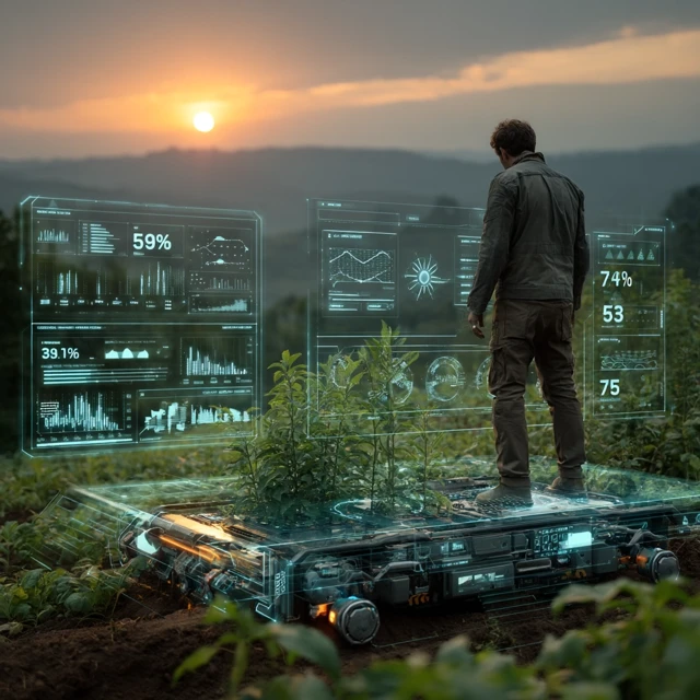 Futuristic Farming Tech: MidJourney v5.2 vs v6.1 vs v7.0 - v7.0 - Image 3
