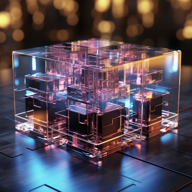 Futuristic Web3 Cube Art: Midjourney v5.2-v7 Comparison - v5.2 - Image 3