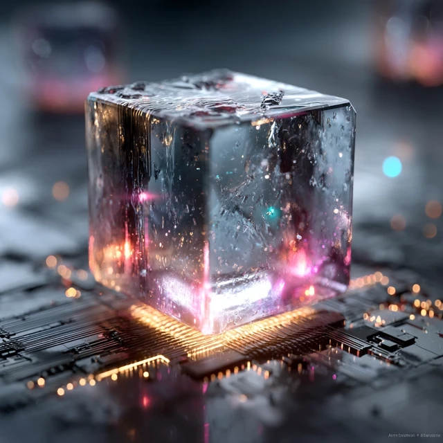 Futuristic Web3 Cube Art: Midjourney v5.2-v7 Comparison - v7.0 - Image 4