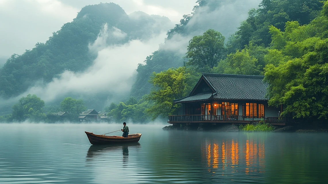 Comparing Midjourney v5-v7 for Song Dynasty Landscape Photography - v6.1 - Image 4