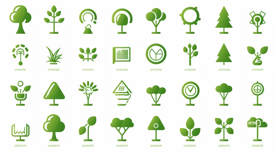 Eco Icons: Midjourney v5.2, v6.1, v7.0 Vector Comparison - v5.2 - Image 2