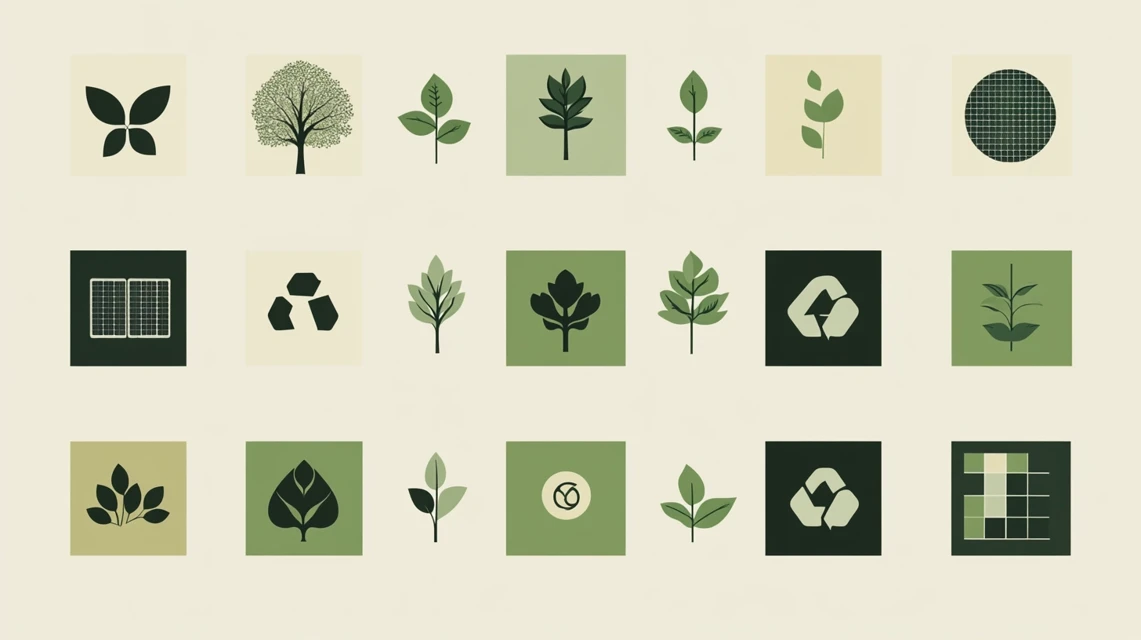 Eco Icons: Midjourney v5.2, v6.1, v7.0 Vector Comparison - v6.1 - Image 2