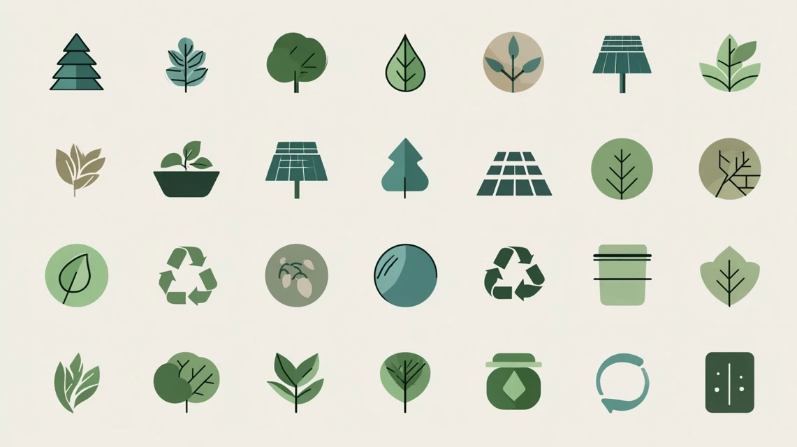 Eco Icons: Midjourney v5.2, v6.1, v7.0 Vector Comparison - v7.0 - Image 4