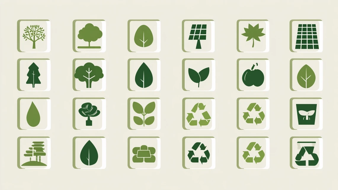 Eco Icons: Midjourney v5.2, v6.1, v7.0 Vector Comparison - v7.0 - Image 2