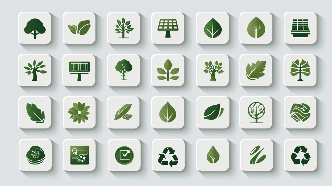 Eco Icons: Midjourney v5.2, v6.1, v7.0 Vector Comparison - v7.0 - Image 3