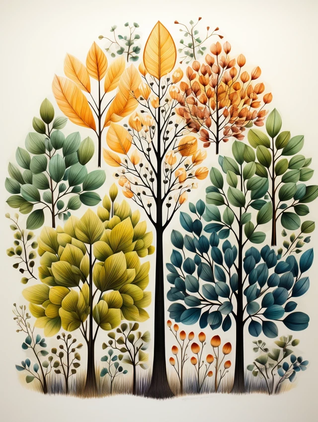 Zentangle Forest Poster Design: Midjourney v5.2-v7.0 Test - v5.2 - Image 3