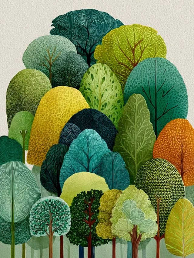 Zentangle Forest Poster Design: Midjourney v5.2-v7.0 Test - v7.0 - Image 4