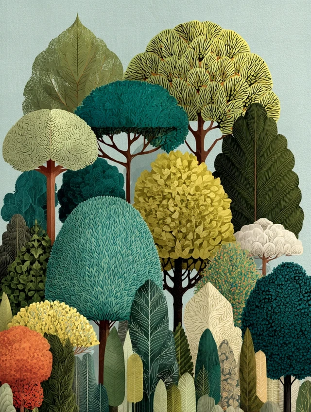 Zentangle Forest Poster Design: Midjourney v5.2-v7.0 Test - v7.0 - Image 3