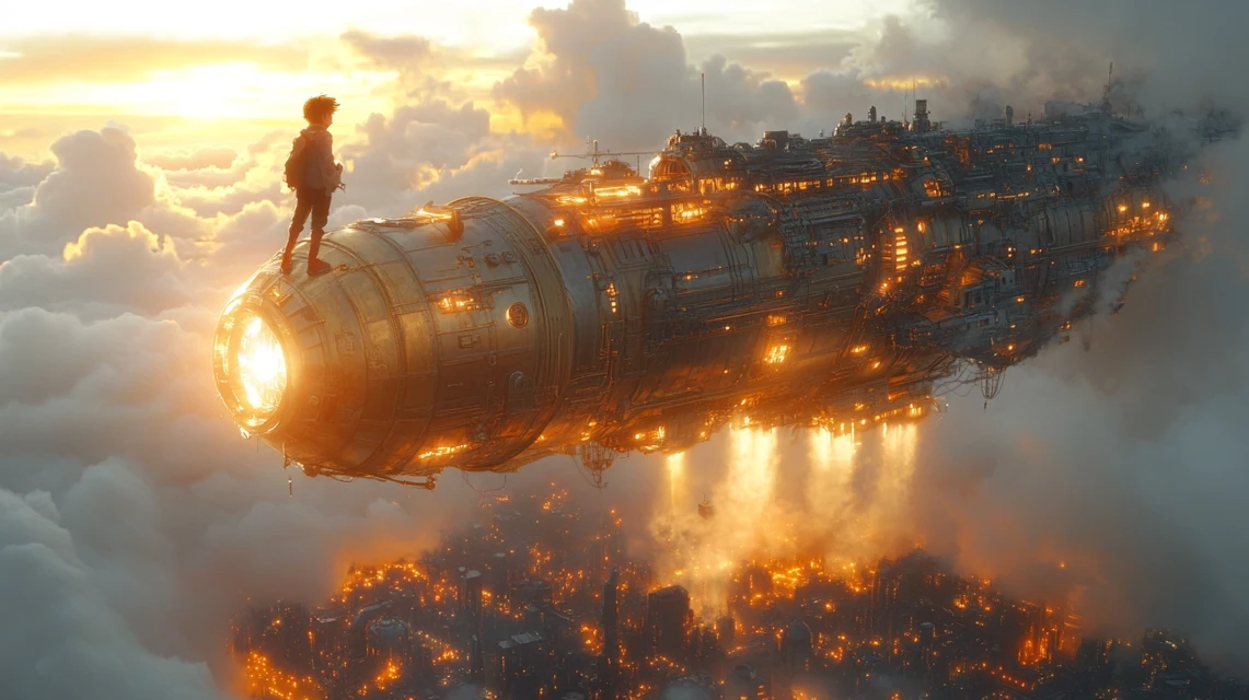 Midjourney’s Steampunk Anime Art Evolution: v5.2 to v7.0 - v6.1 - Image 3