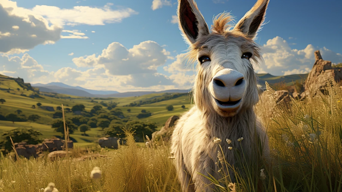 Cute Hairy Donkey Art: Midjourney v5.2-v7.0 Styles - v5.2 - Image 2