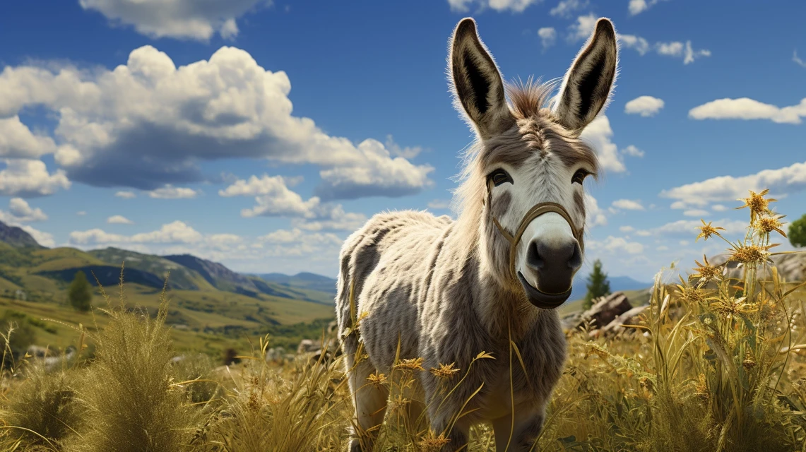 Cute Hairy Donkey Art: Midjourney v5.2-v7.0 Styles - v5.2 - Image 3