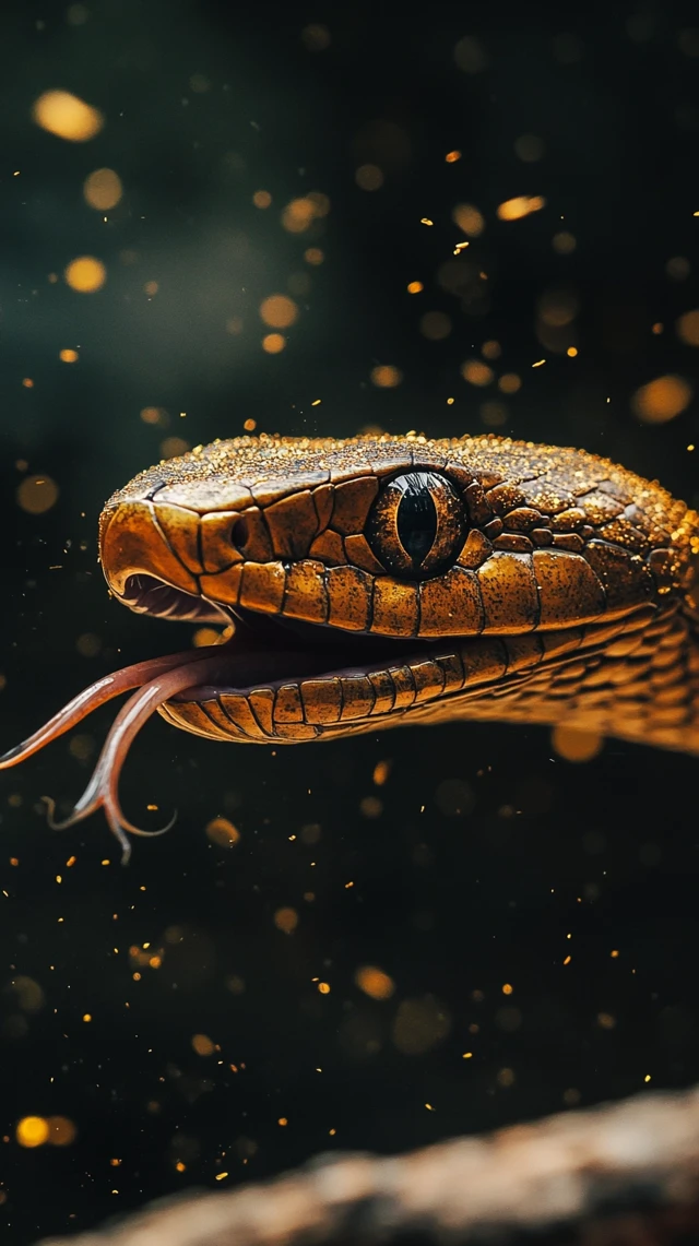 MidJourney Golden Snake Renders: v5.2 vs v6.1 vs v7.0 - v6.1 - Image 4