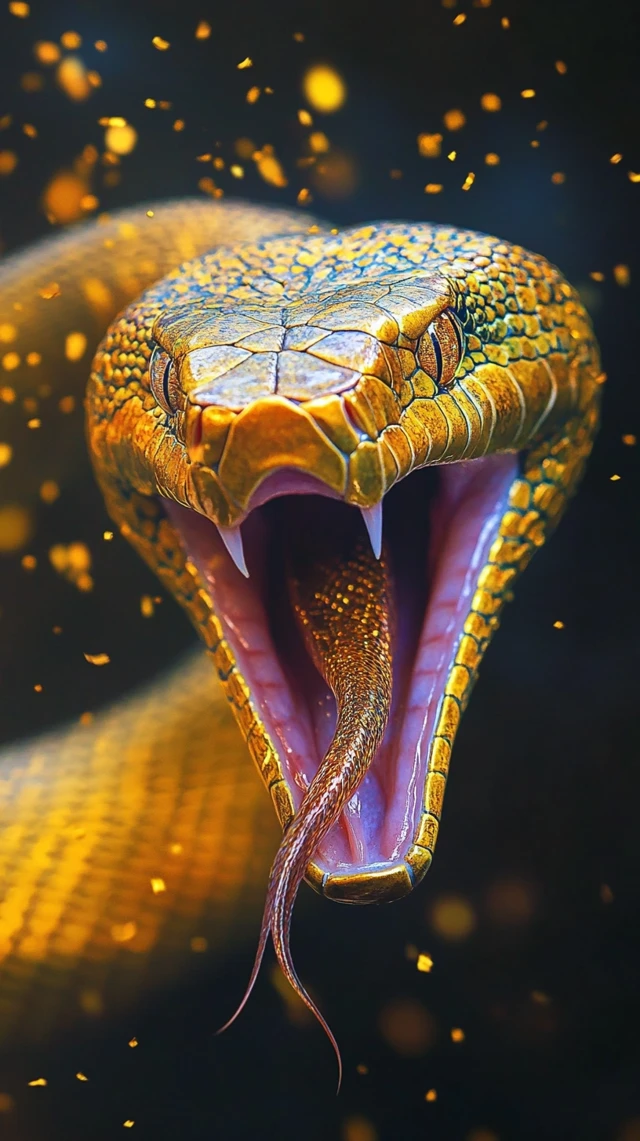 MidJourney Golden Snake Renders: v5.2 vs v6.1 vs v7.0 - v6.1 - Image 2